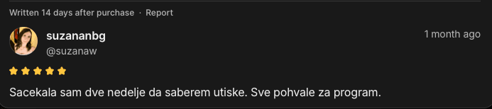 Recenzija klijentice