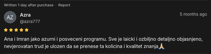 Recenzija klijentice